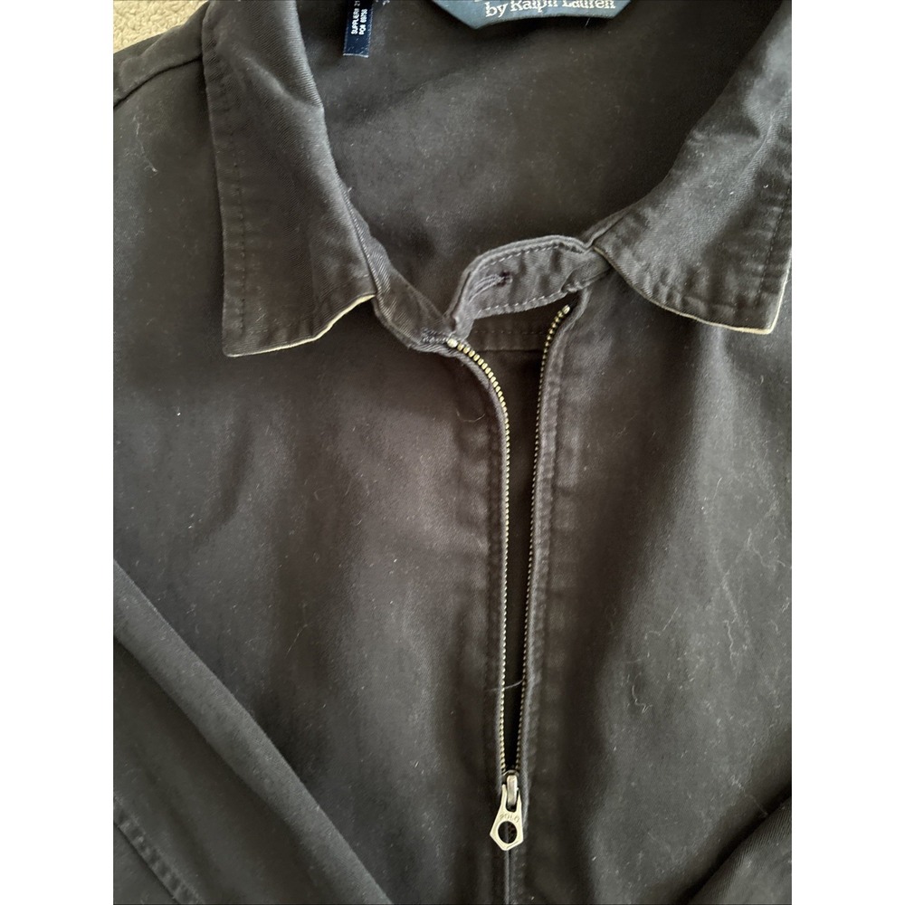 Polo Ralph Laure Black Cotton Vtg 90's Bomber XXL - Picture 11 of 13